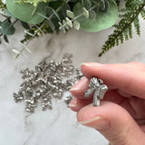 Classic Bow Charms - Stainless Steel - 10 pack