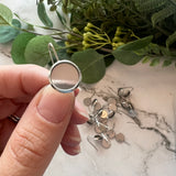 10mm Minimalist Bezel Earring Hook - Stainless Steel