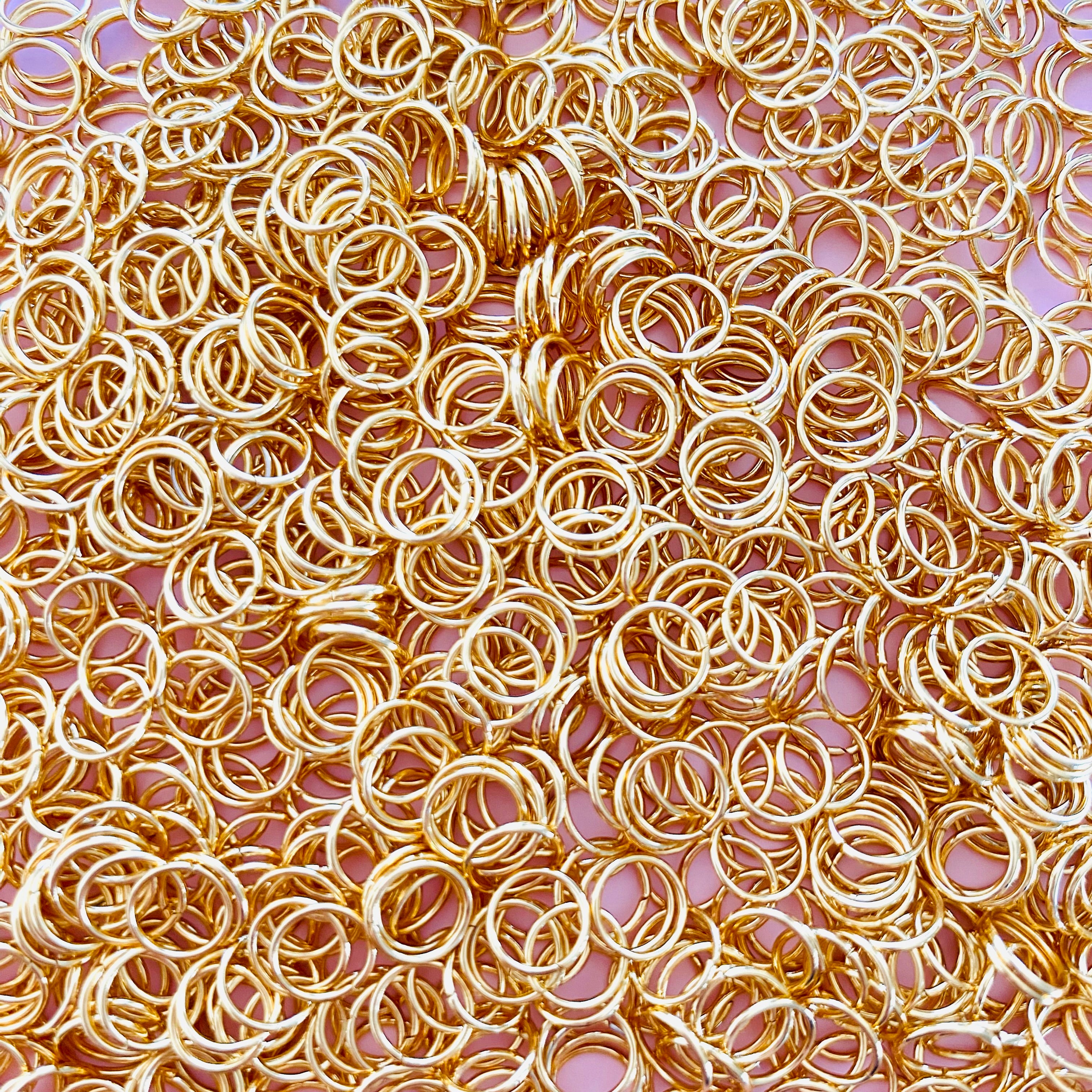 7mm Jump Rings Gold Plated Surgical Stainless Steel