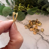 14mm Minimalist Bezel Clip-On Earrings - Gold Plated Stainless Steel