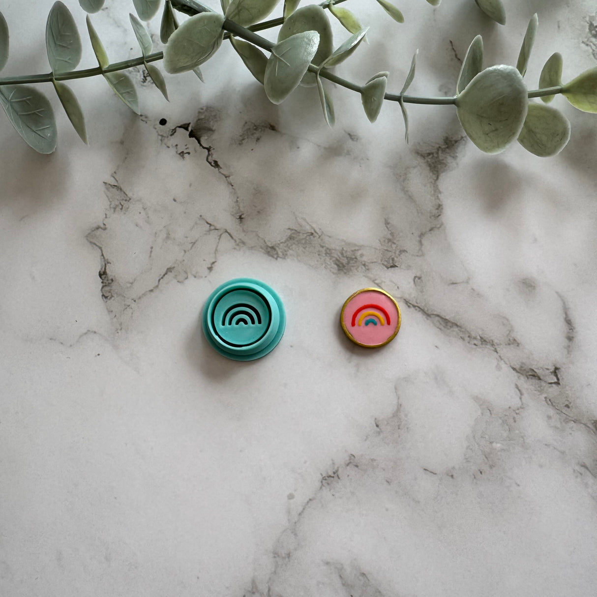 Rainbow Faux Enamel Charm Cutter