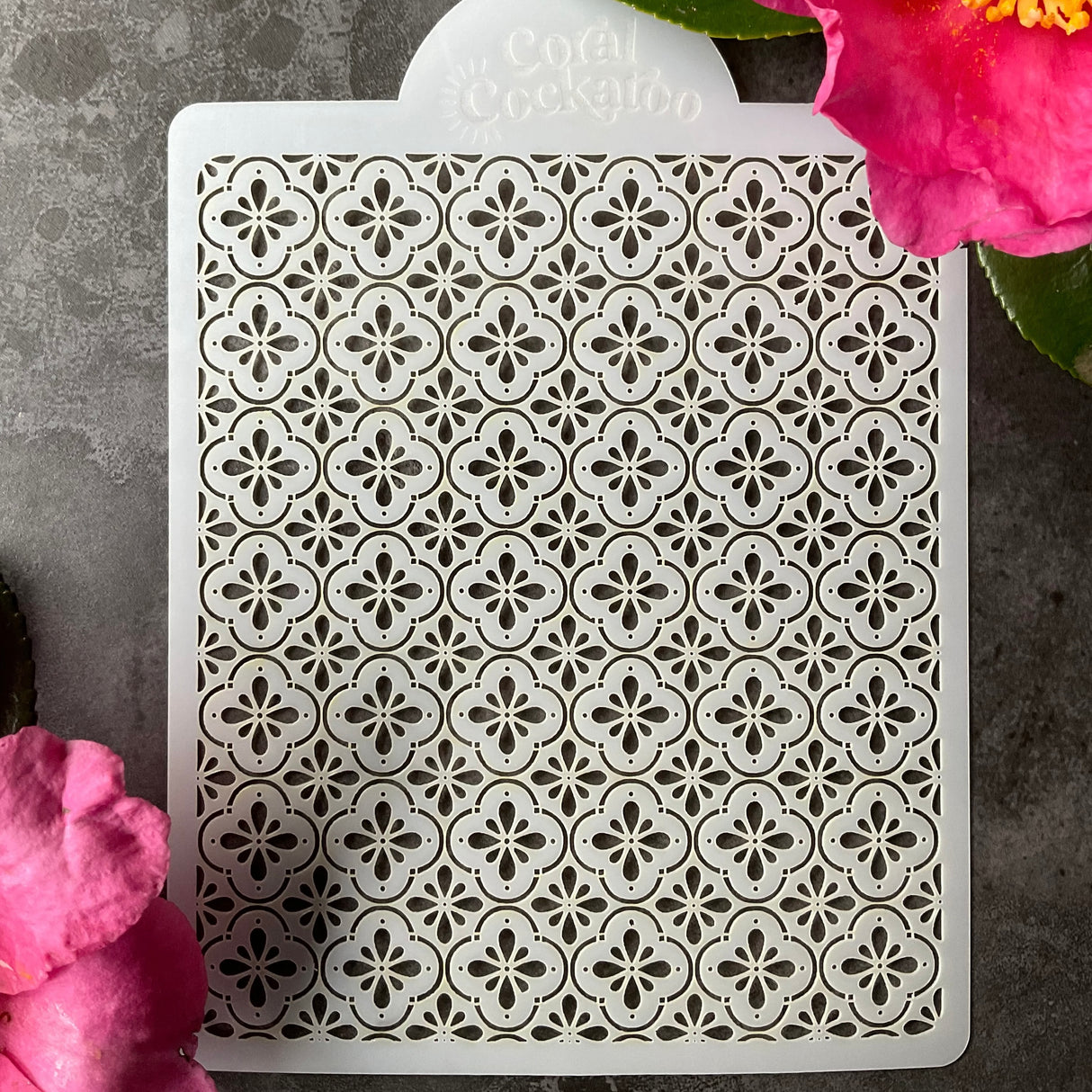 Boho Floral Tiles Stencil (ST020)