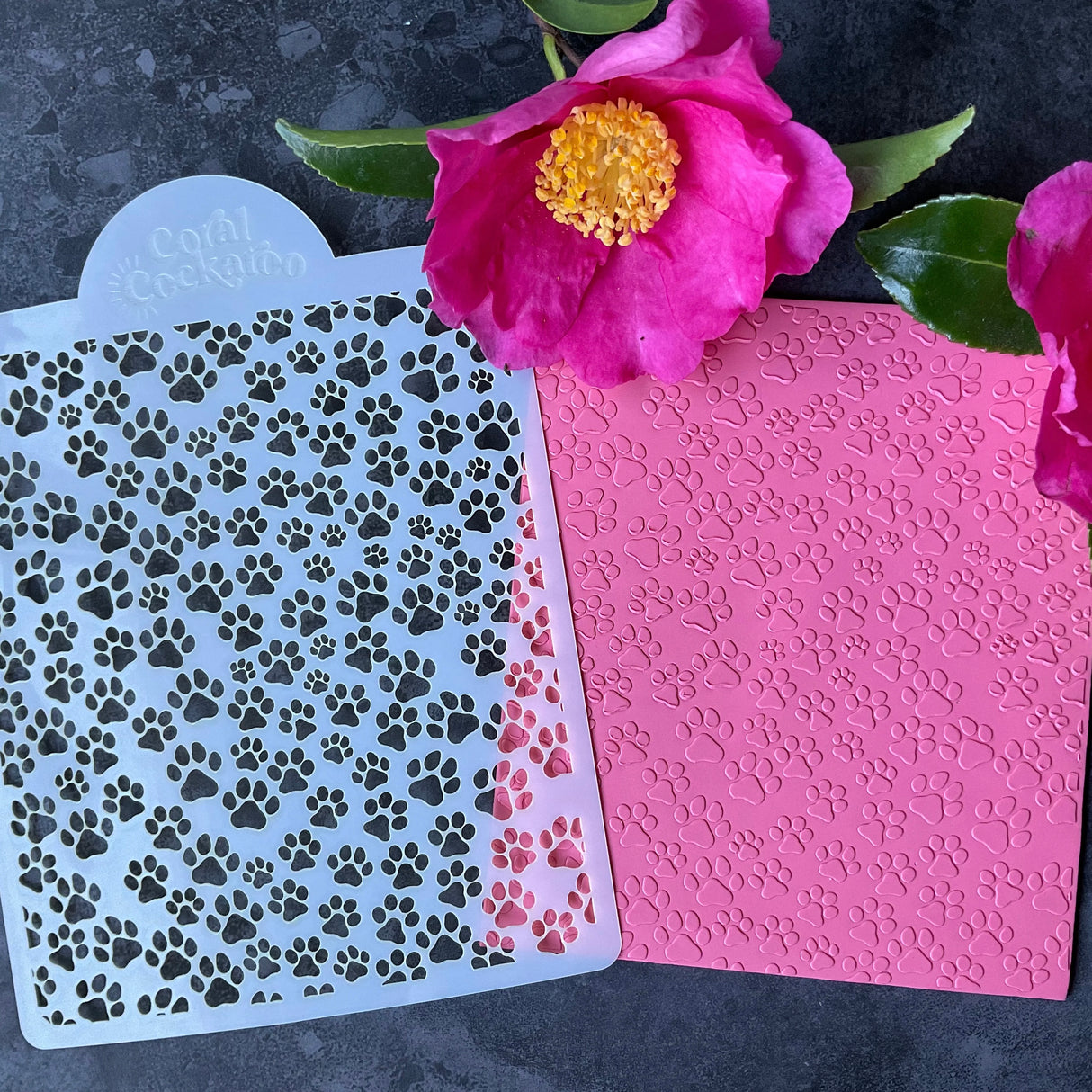 Mini Paw Prints of Love Stencil (ST042)
