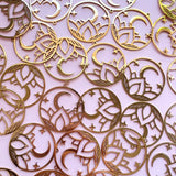 Lotus Moon Charms - Gold Plated Stainless Steel