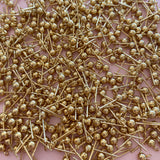 4mm Ball Posts with Loop - Gold Plated Stainless Steel