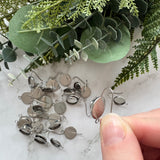 14mm Minimalist Bezel Earring Hook with loop - Stainless Steel