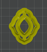 Floral Arabesque 35mm Cutter STL - digital download