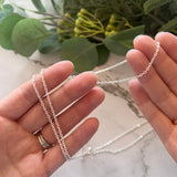 Fine Cable Chain - Silver Plated Stainless Steel - 5 metres