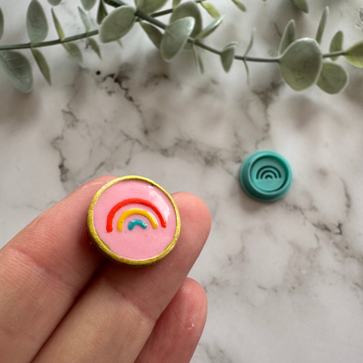 Rainbow Faux Enamel Charm Cutter