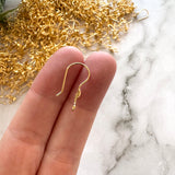 Bow Hook - Gold Plated Stainless Steel (Vertical Loop)