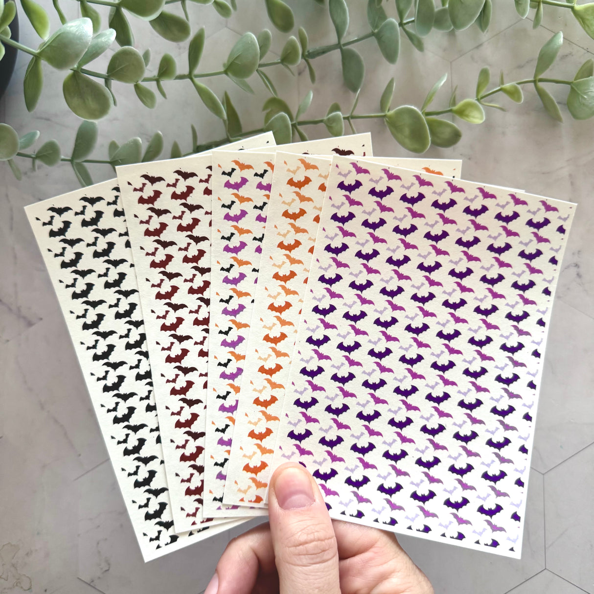 Spooky Bats Large - Water Soluble Transfer