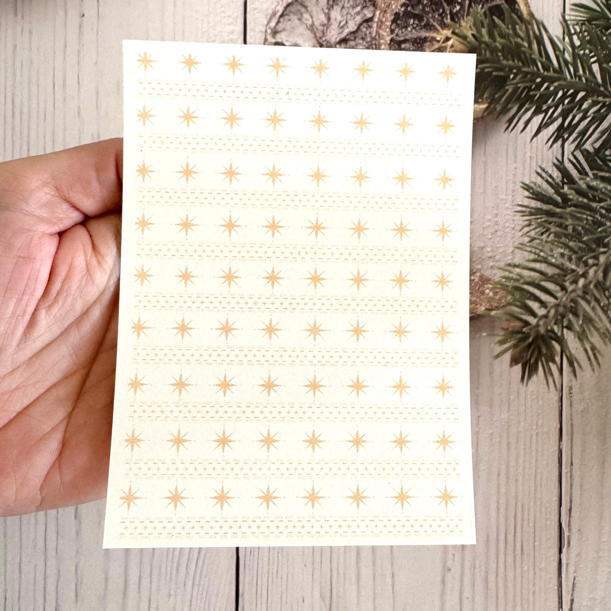 Christmas Sweater Stars - Water Soluble Transfer