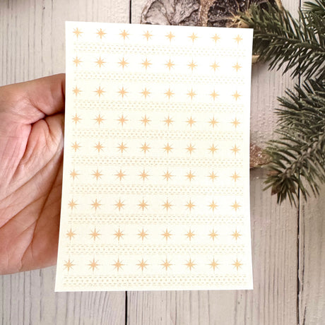 Christmas Sweater Stars - Water Soluble Transfer