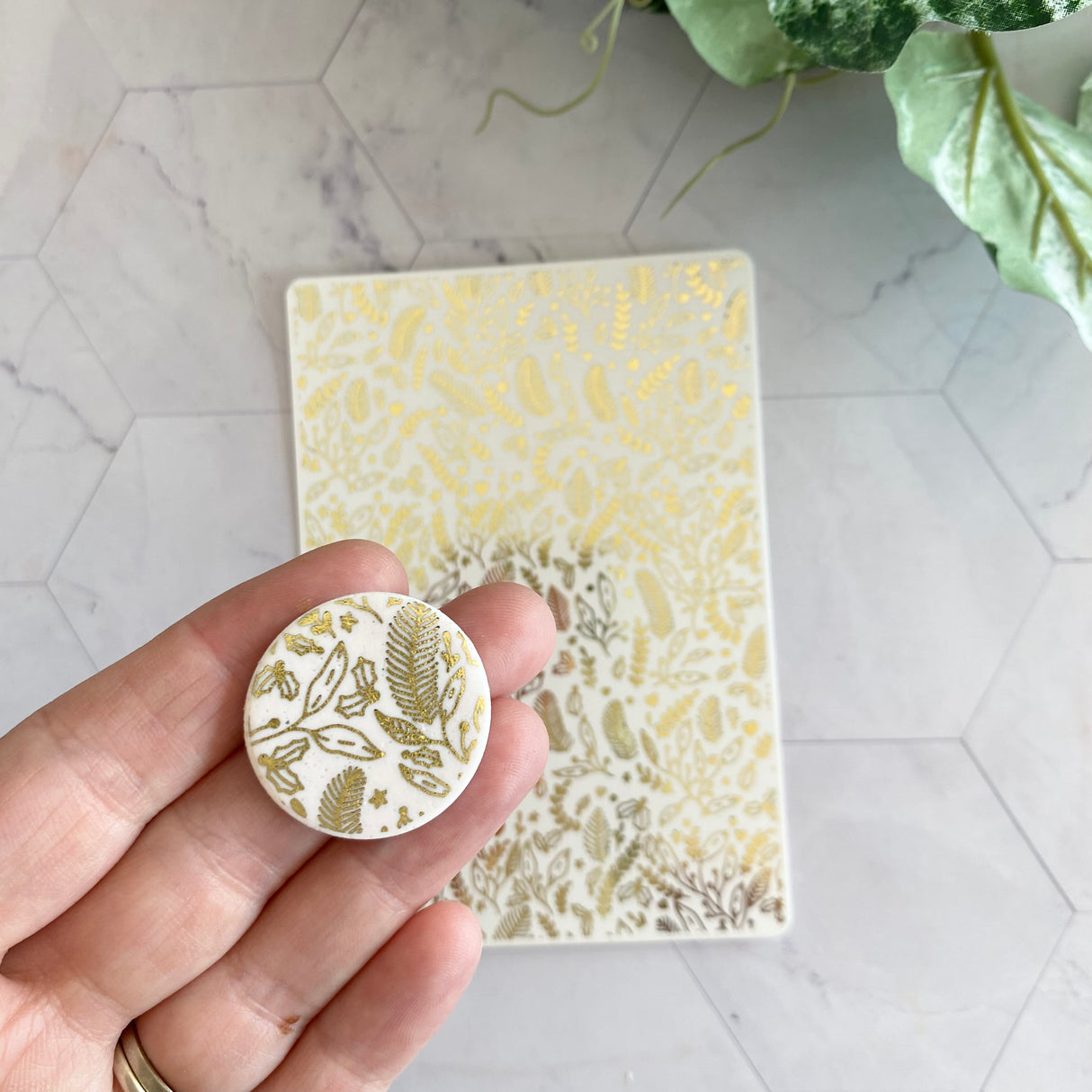 Gold Foil Christmas Flora - Waterslide Transfer Decal