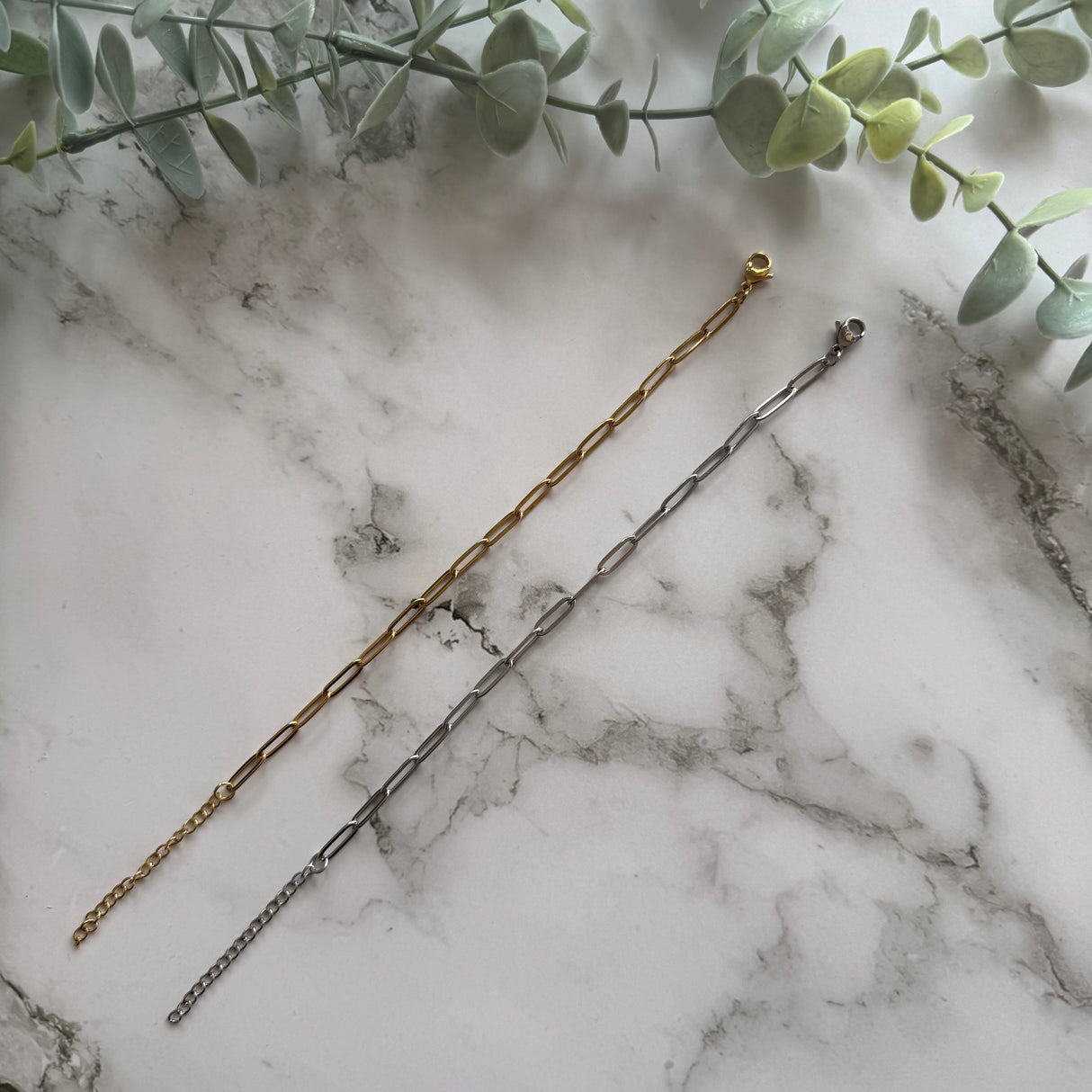 Minimalist Link Charm Bracelet Blanks (5 pack)