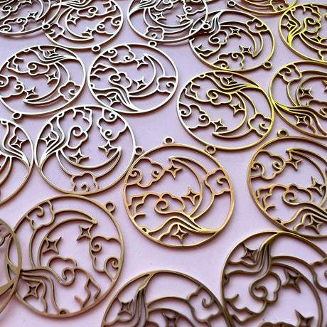 Starry Night Charms - Gold Plated Stainless Steel