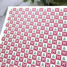 Tree & Bow Checkerboard Tiles - Water Soluble Transfer