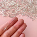 Flat Head Pins - Silver Plated Stainless Steel