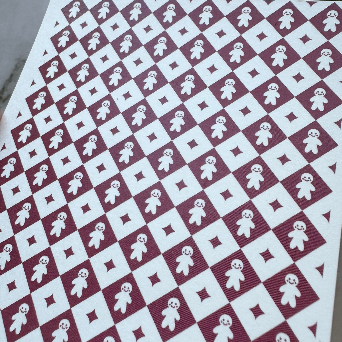 Gingerbread Boy Tiles - Water Soluble Transfer