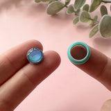 10mm Minimalist Bezel Earring Stud Post - Gold Plated Stainless Steel