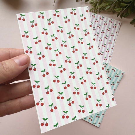 Cherry Stripes - Water Soluble Transfer