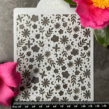 Celestial Blooms Stencil (ST031)