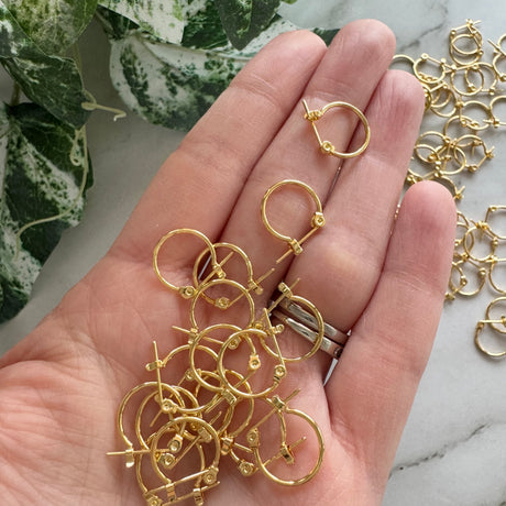 Mini Hoops - Gold Plated Stainless Steel