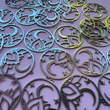 Lotus Moon Charms - Stainless Steel