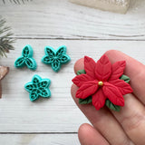 Poinsettia Flower Stacks Cutter - 3 Piece Set