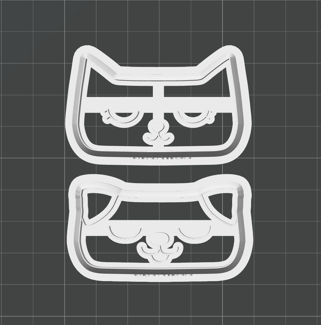 Cat + Dog Kids Barette Cutter Set STL - digital download