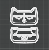 Cat + Dog Kids Barette Cutter Set STL - digital download