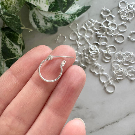 Mini Hoops - Silver Plated Stainless Steel