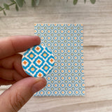 Floral Tile in Caribbean - Water Soluble Transfer