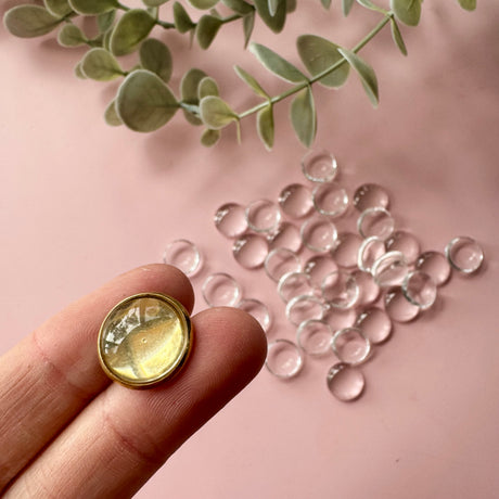Glass Cabochons - Circle - 50 pack
