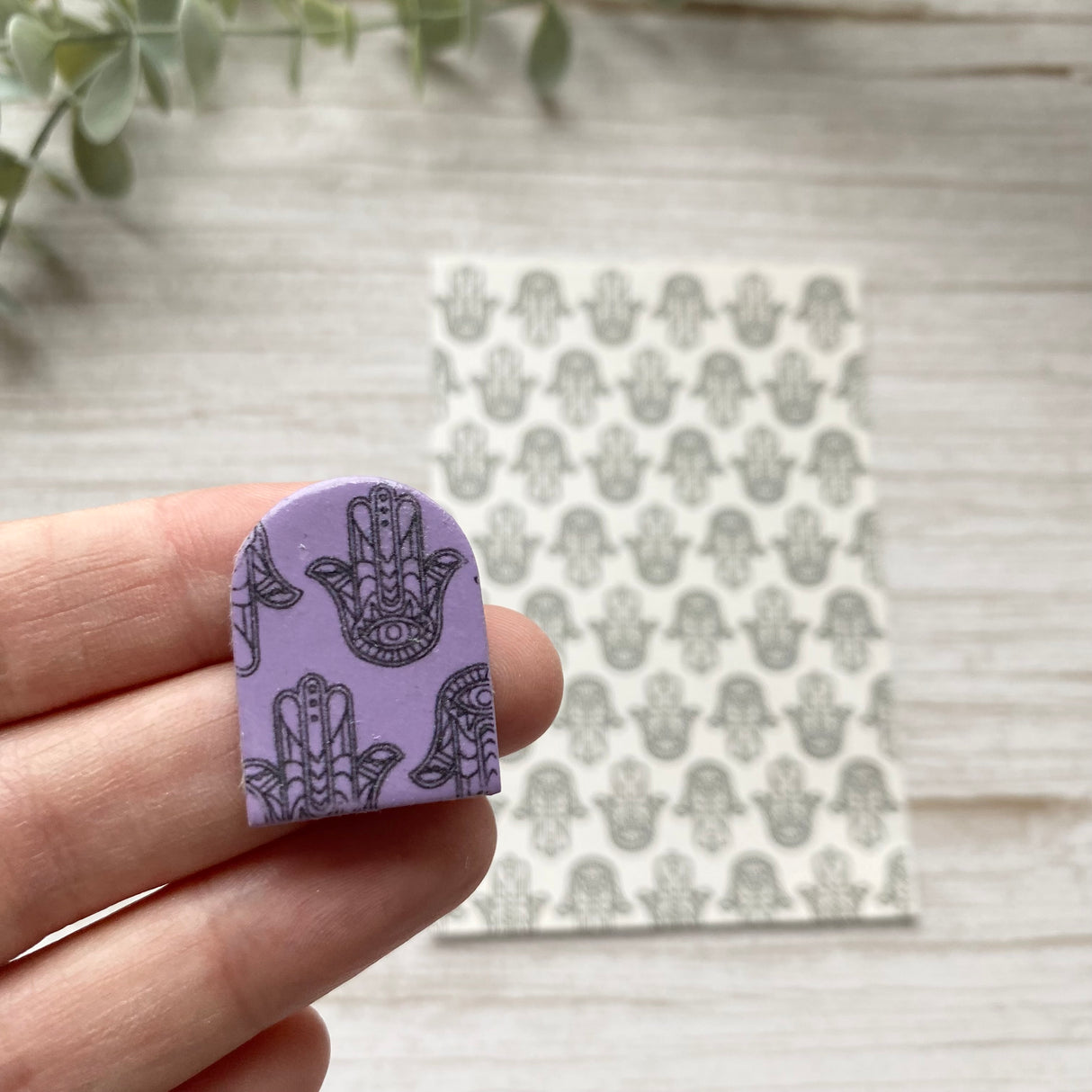 Hamsa Hand Pattern - Water Soluble Transfer