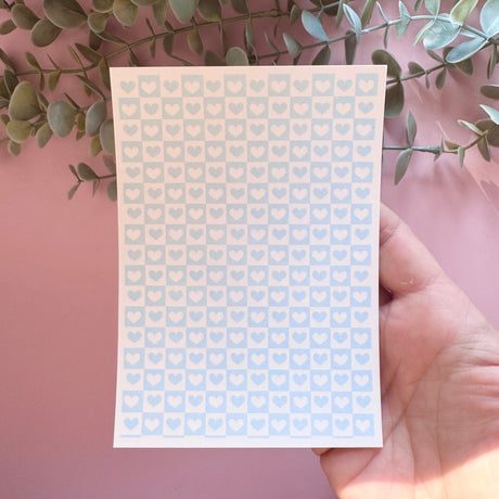 Tiled Hearts - Water Soluble Transfer