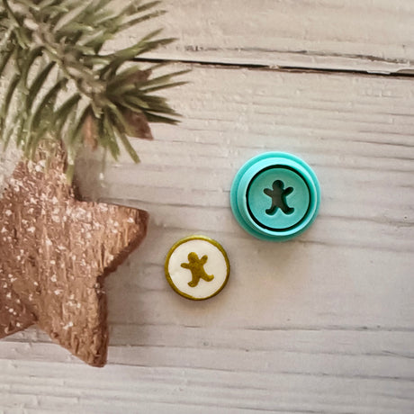 Gingerbread Man Faux Enamel Charm Cutter