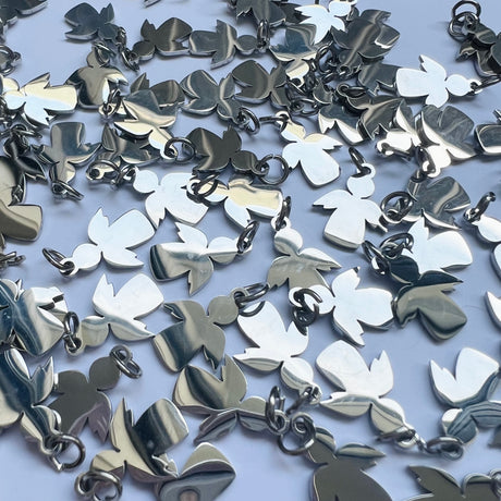 Angel Charms - Stainless Steel - 10 pack