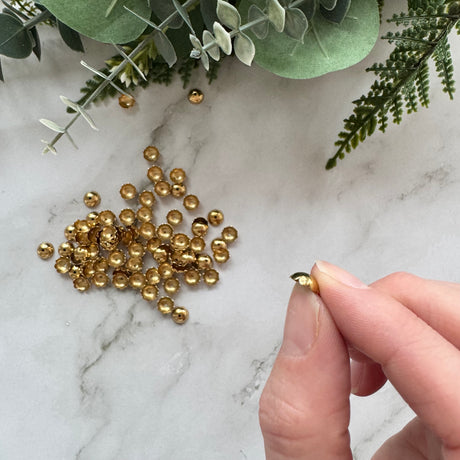 Scalloped Bead Cap 7.5mm - Gold Plated Stainless Steel - 50 pack