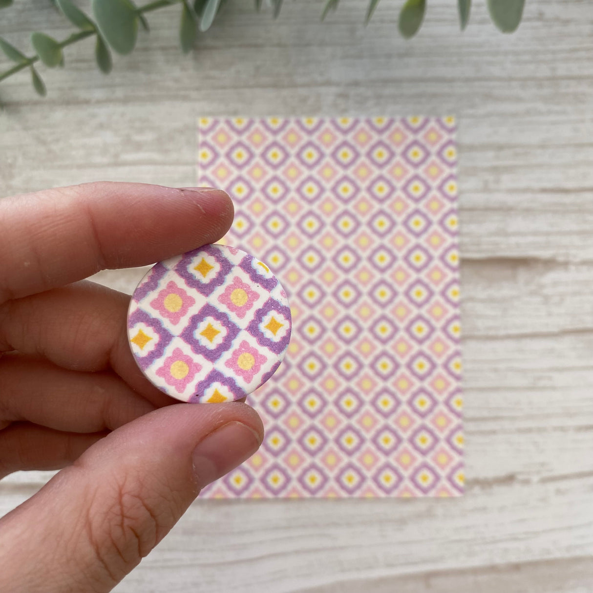 Floral Tile in Lavender - Water Soluble Transfer