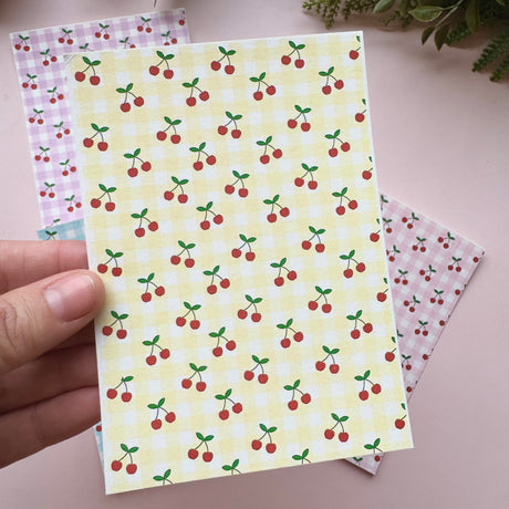 Cherry Gingham - Water Soluble Transfer