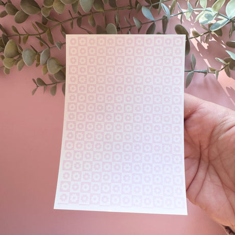 Tiled Retro Flower - Water Soluble Transfer