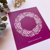 Christmas Wreath Trinket Dish (429) Silk Screen