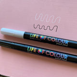 Life of Colour Acrylic Paint Pens - Black and White 1mm Fine Tip - Set of 6