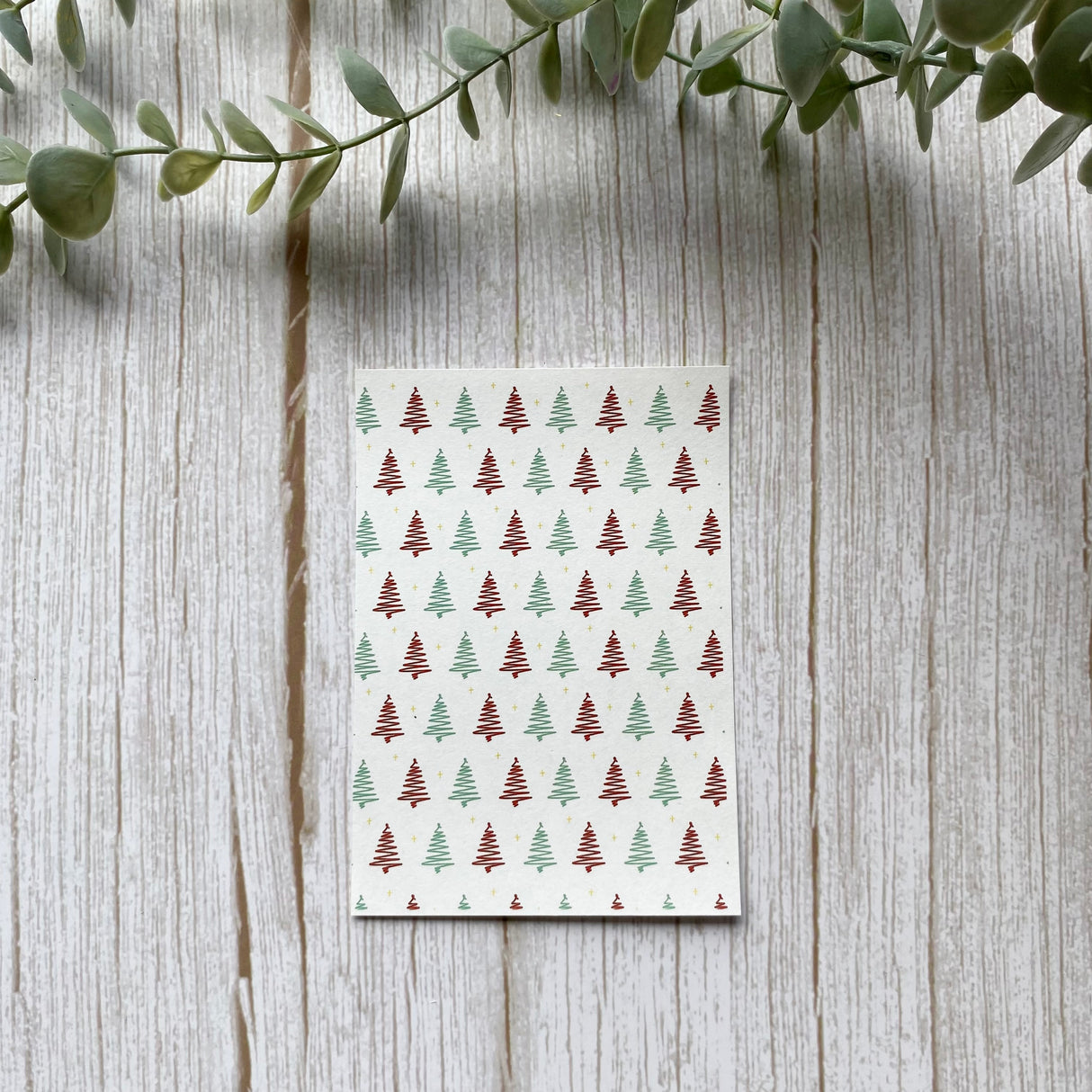 Christmas Tree in Red and Green - Water Soluble Transfer