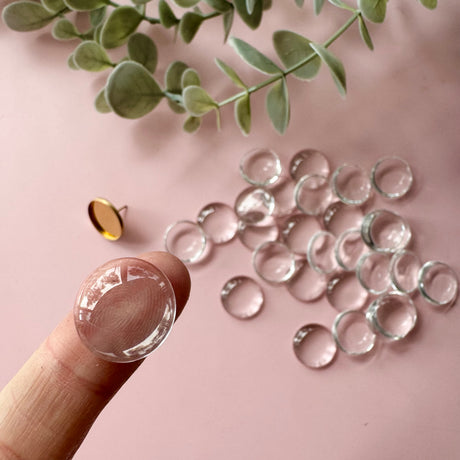 Glass Cabochons - Circle - 50 pack