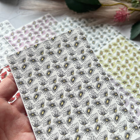 Floating Daisy - Water Soluble Transfer