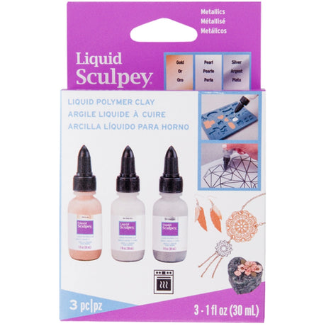 Liquid Sculpey - Metallics - 3 pack