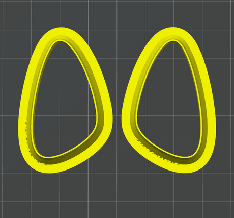 Elongated Pebble 40mm Mirrored Cutter Set STL - digital download
