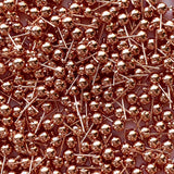 6mm Ball Posts with Loop - Rose Gold